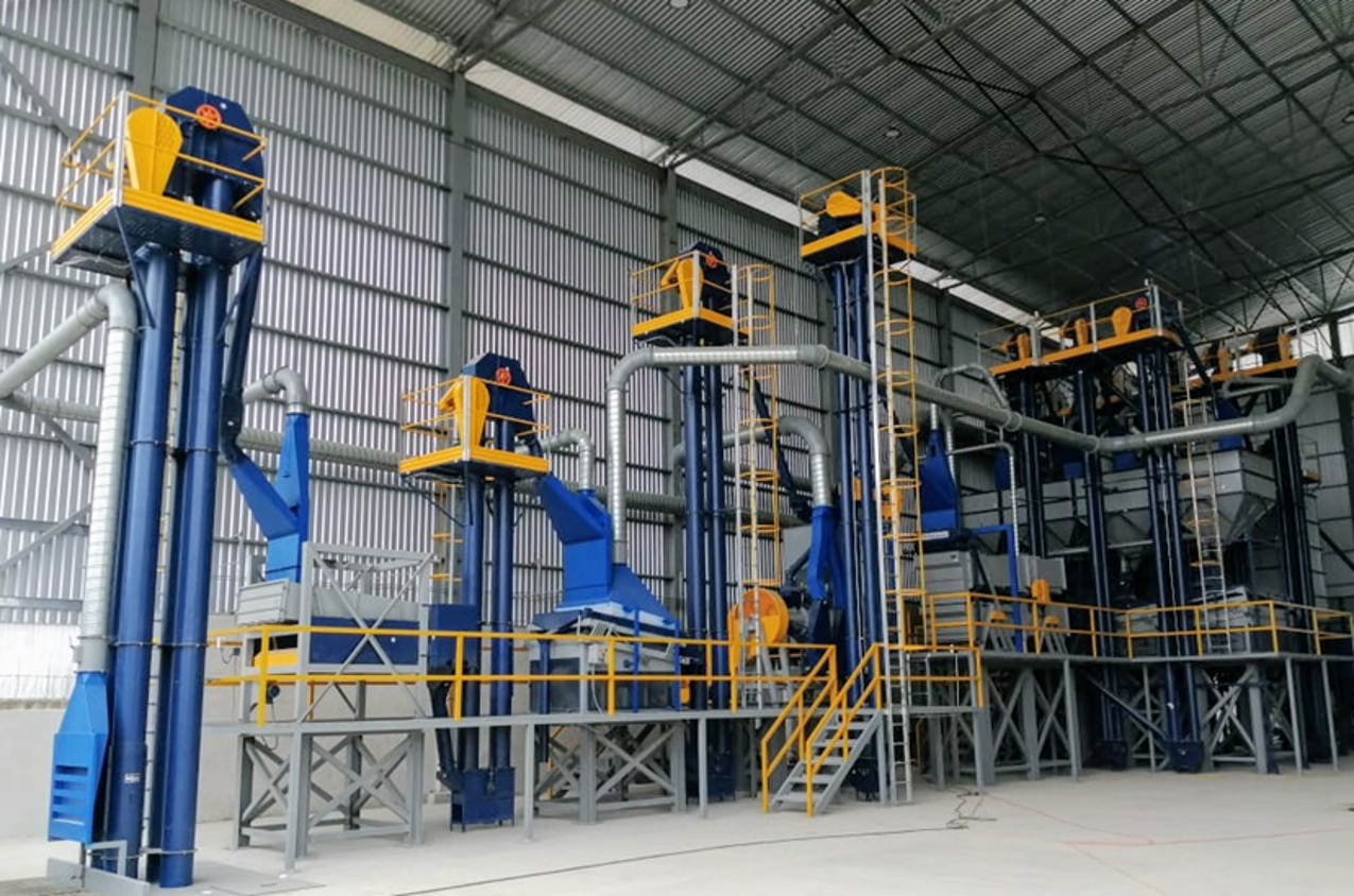 Sistema industrial para beneficios de café